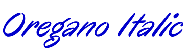 Oregano Italic الخط
